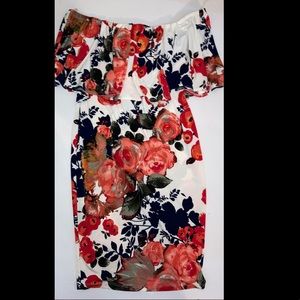 Floral off the shoulder dress